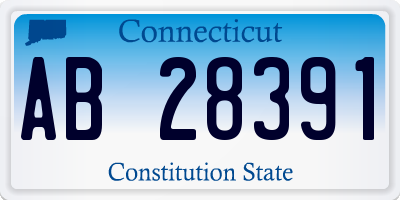 CT license plate AB28391