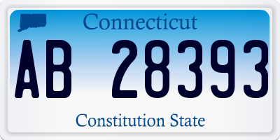 CT license plate AB28393