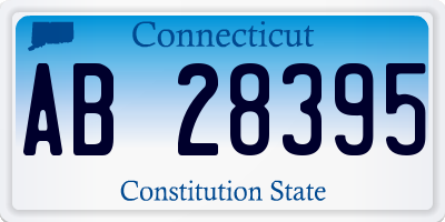 CT license plate AB28395