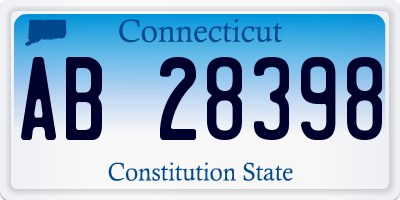 CT license plate AB28398