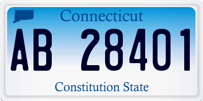 CT license plate AB28401