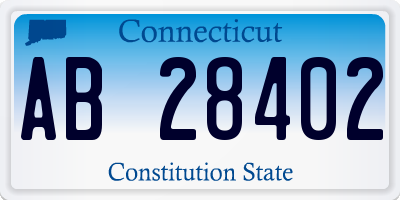 CT license plate AB28402