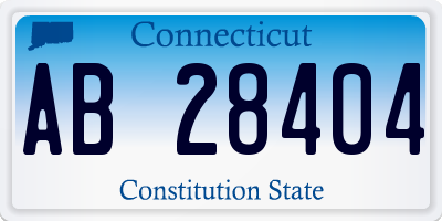 CT license plate AB28404