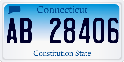 CT license plate AB28406