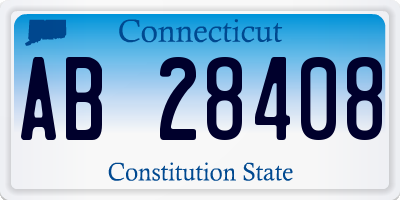 CT license plate AB28408