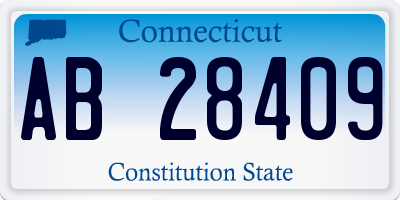 CT license plate AB28409