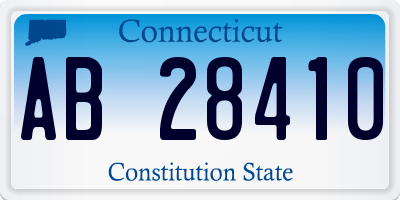 CT license plate AB28410