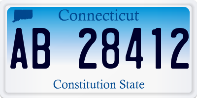 CT license plate AB28412