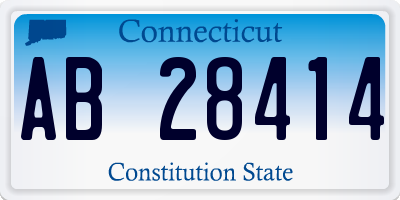 CT license plate AB28414