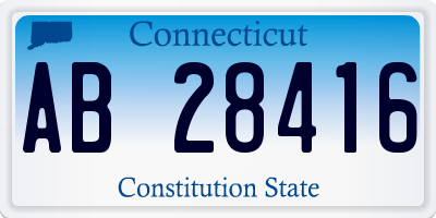 CT license plate AB28416