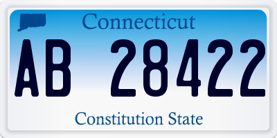 CT license plate AB28422