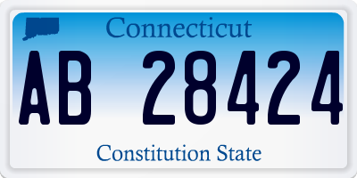 CT license plate AB28424