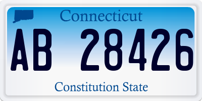 CT license plate AB28426