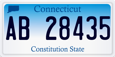 CT license plate AB28435