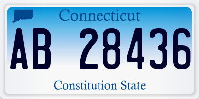 CT license plate AB28436