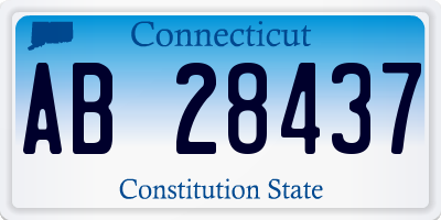 CT license plate AB28437