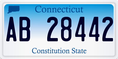 CT license plate AB28442