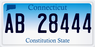 CT license plate AB28444