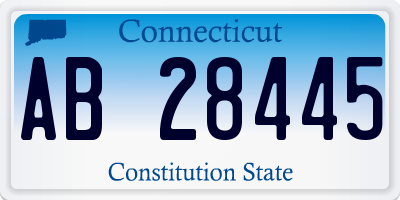 CT license plate AB28445