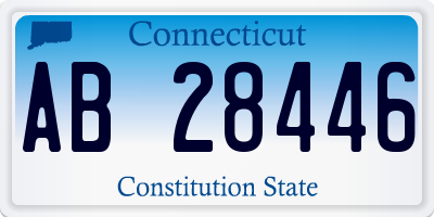 CT license plate AB28446