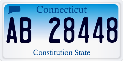 CT license plate AB28448