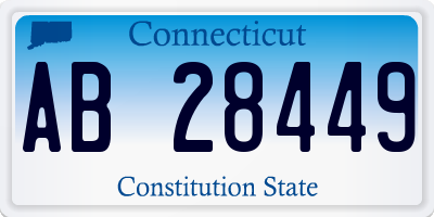 CT license plate AB28449