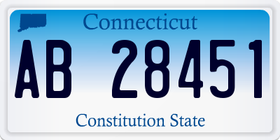 CT license plate AB28451