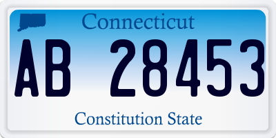 CT license plate AB28453