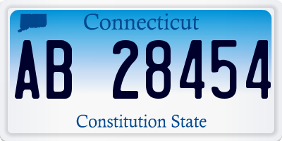 CT license plate AB28454