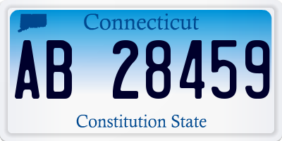 CT license plate AB28459