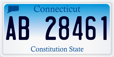 CT license plate AB28461