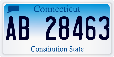 CT license plate AB28463