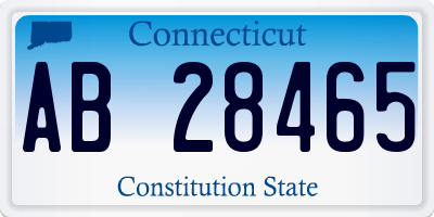 CT license plate AB28465