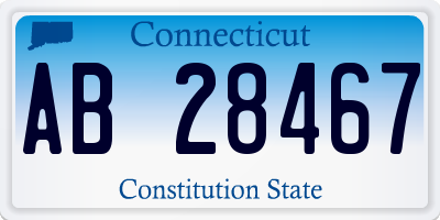 CT license plate AB28467