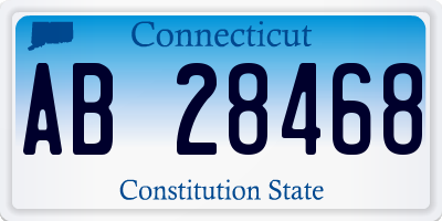 CT license plate AB28468