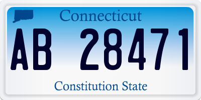 CT license plate AB28471