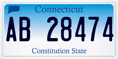 CT license plate AB28474