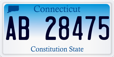 CT license plate AB28475