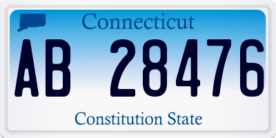 CT license plate AB28476