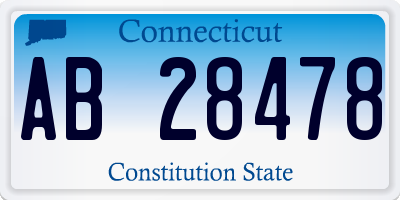 CT license plate AB28478