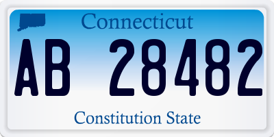 CT license plate AB28482