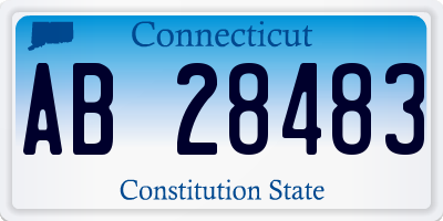 CT license plate AB28483