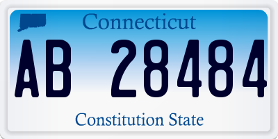 CT license plate AB28484