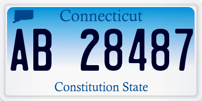 CT license plate AB28487