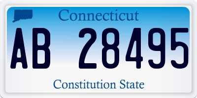 CT license plate AB28495