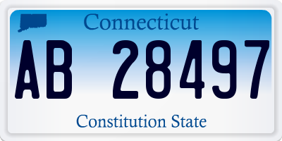 CT license plate AB28497