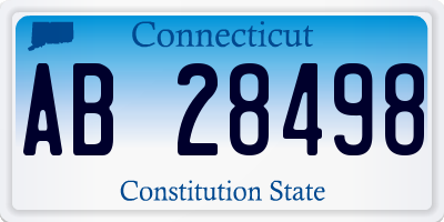 CT license plate AB28498