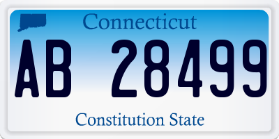 CT license plate AB28499