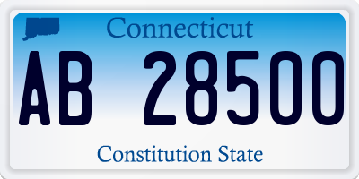 CT license plate AB28500