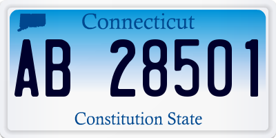 CT license plate AB28501